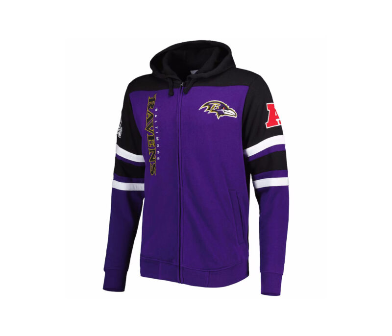 Purple Jacket With Custom Black Hooded 3