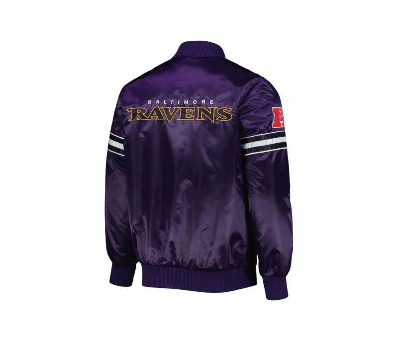 Custom Wholesale Purple Satin Varsity Jacket 2