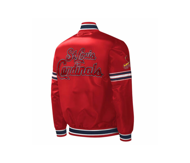 Custom Lightweight Red Varsity Satin Jacket with Chenille patch 3