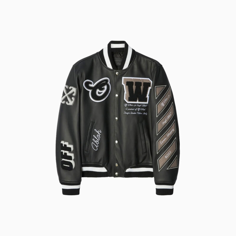 Moon leather varsity jacket 1