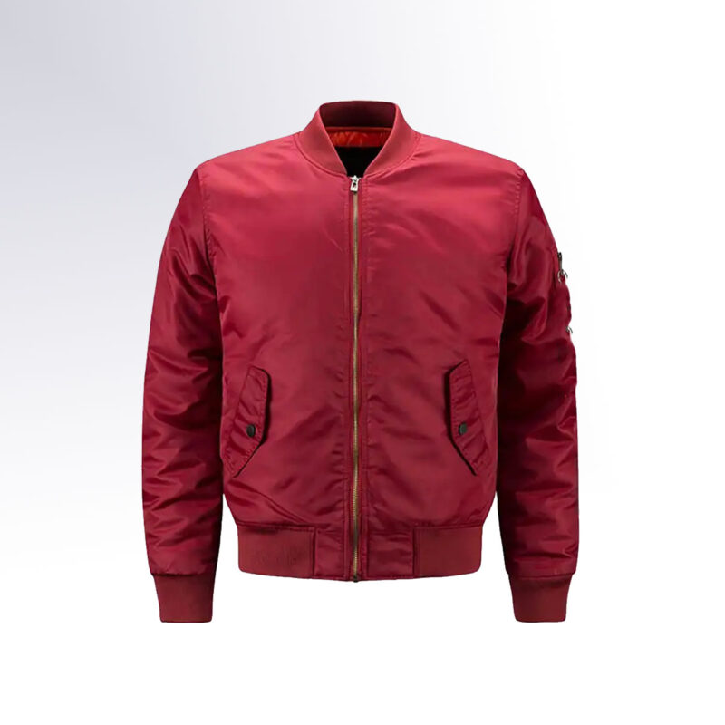 New Fashion Design Men Bomber Jacket Color Red 1